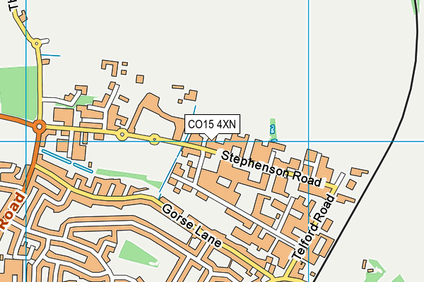 CO15 4XN map - OS VectorMap District (Ordnance Survey)