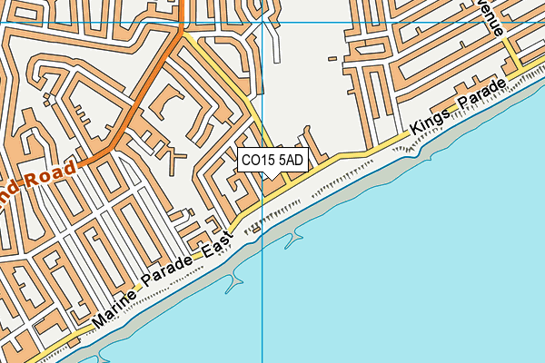 CO15 5AD map - OS VectorMap District (Ordnance Survey)