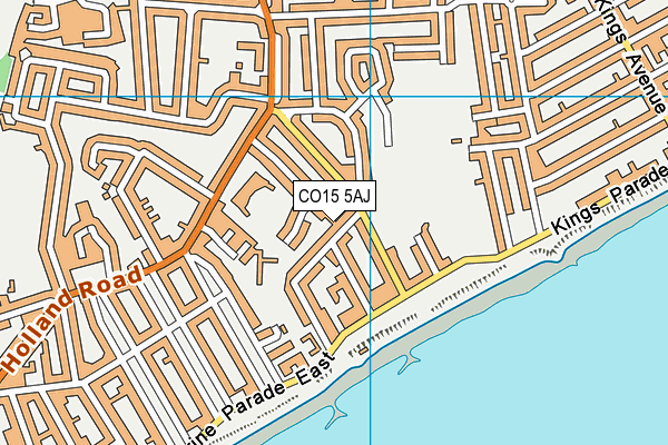 CO15 5AJ map - OS VectorMap District (Ordnance Survey)