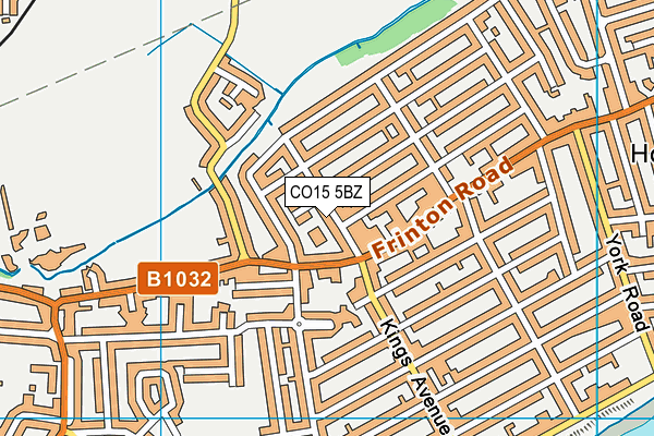 CO15 5BZ map - OS VectorMap District (Ordnance Survey)