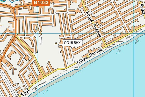 CO15 5HX map - OS VectorMap District (Ordnance Survey)