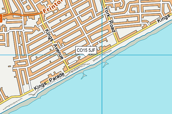 CO15 5JF map - OS VectorMap District (Ordnance Survey)