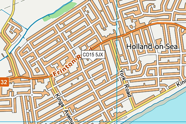 CO15 5JX map - OS VectorMap District (Ordnance Survey)