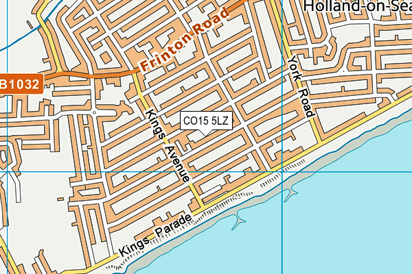 CO15 5LZ map - OS VectorMap District (Ordnance Survey)