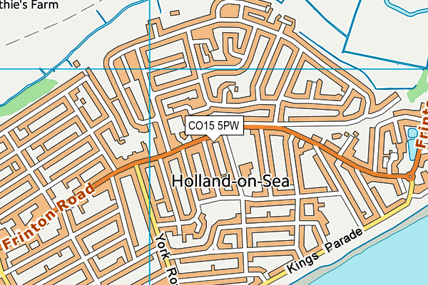 CO15 5PW map - OS VectorMap District (Ordnance Survey)