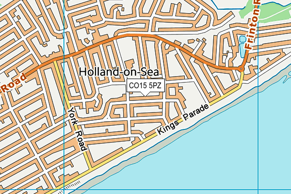 CO15 5PZ map - OS VectorMap District (Ordnance Survey)