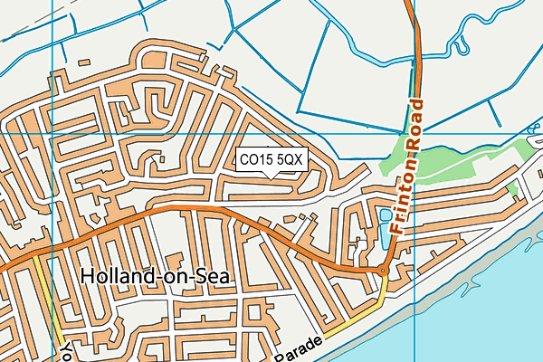CO15 5QX map - OS VectorMap District (Ordnance Survey)