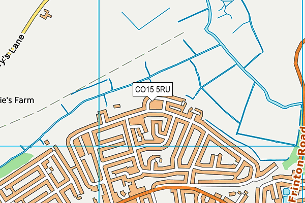 CO15 5RU map - OS VectorMap District (Ordnance Survey)