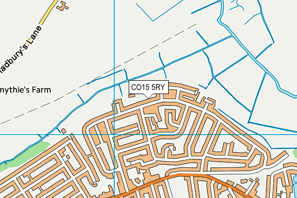 CO15 5RY map - OS VectorMap District (Ordnance Survey)