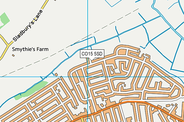 CO15 5SD map - OS VectorMap District (Ordnance Survey)