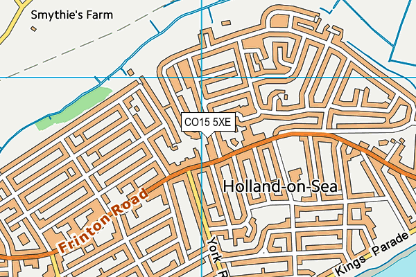 CO15 5XE map - OS VectorMap District (Ordnance Survey)