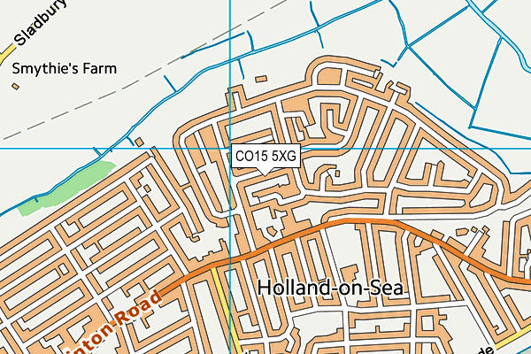 CO15 5XG map - OS VectorMap District (Ordnance Survey)