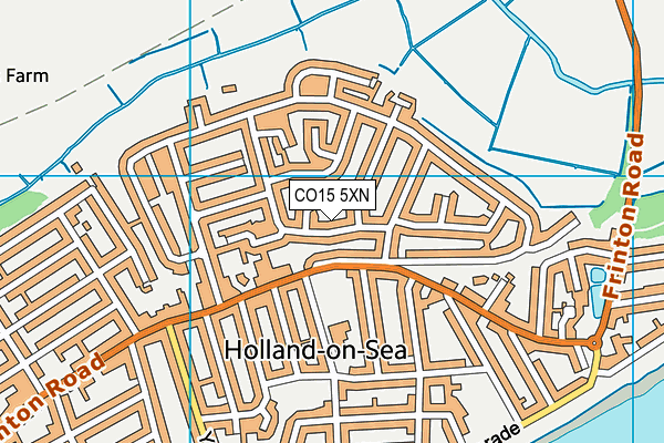 CO15 5XN map - OS VectorMap District (Ordnance Survey)