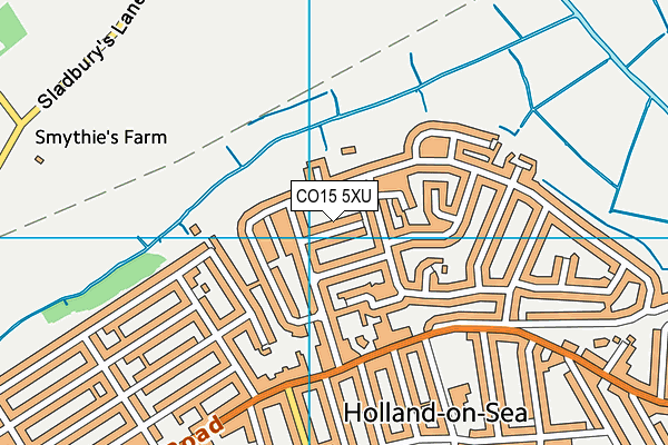 CO15 5XU map - OS VectorMap District (Ordnance Survey)