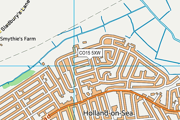 CO15 5XW map - OS VectorMap District (Ordnance Survey)