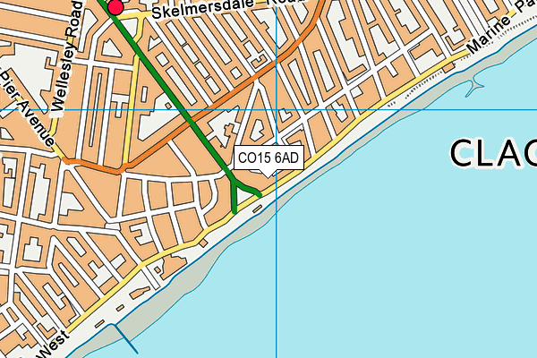 CO15 6AD map - OS VectorMap District (Ordnance Survey)