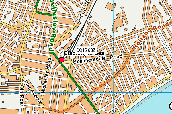 CO15 6BZ map - OS VectorMap District (Ordnance Survey)