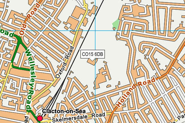 Clacton Leisure Centre map (CO15 6DB) - OS VectorMap District (Ordnance Survey)