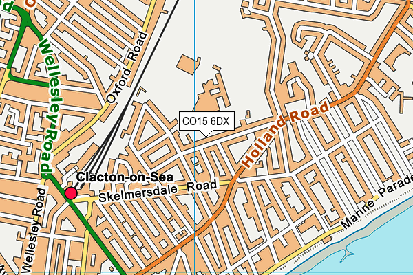 CO15 6DX map - OS VectorMap District (Ordnance Survey)