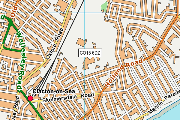 CO15 6DZ map - OS VectorMap District (Ordnance Survey)