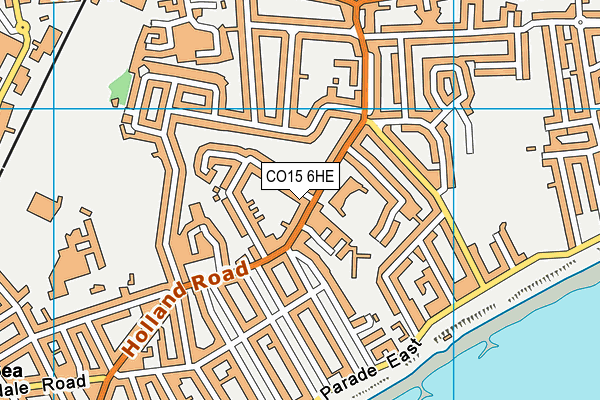 CO15 6HE map - OS VectorMap District (Ordnance Survey)