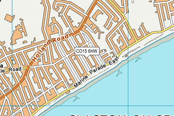 CO15 6HW map - OS VectorMap District (Ordnance Survey)