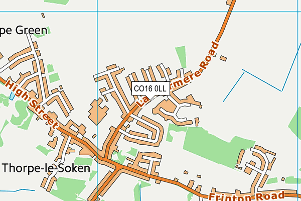 CO16 0LL map - OS VectorMap District (Ordnance Survey)