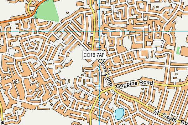 CO16 7AF map - OS VectorMap District (Ordnance Survey)