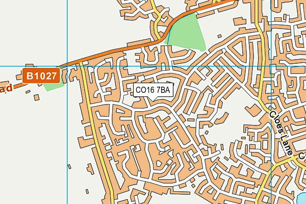 CO16 7BA map - OS VectorMap District (Ordnance Survey)
