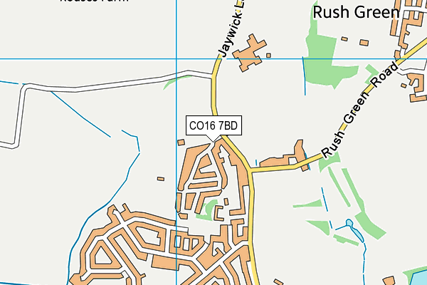 CO16 7BD map - OS VectorMap District (Ordnance Survey)