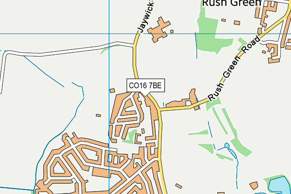 CO16 7BE map - OS VectorMap District (Ordnance Survey)