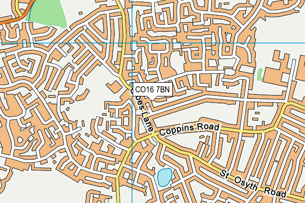CO16 7BN map - OS VectorMap District (Ordnance Survey)