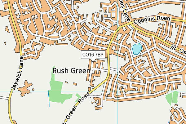 CO16 7BP map - OS VectorMap District (Ordnance Survey)