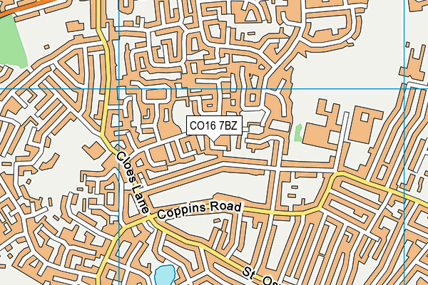 CO16 7BZ map - OS VectorMap District (Ordnance Survey)