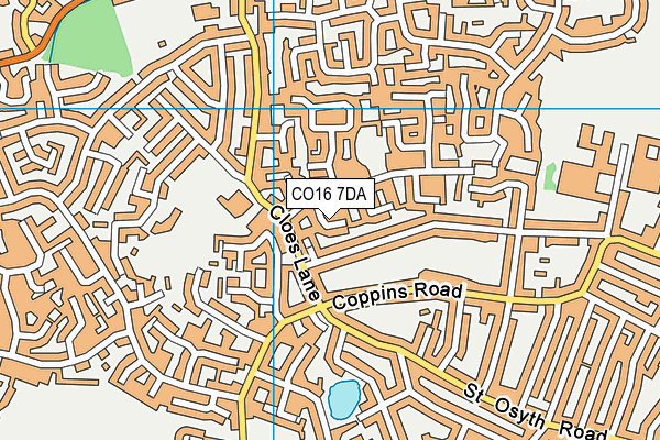 CO16 7DA map - OS VectorMap District (Ordnance Survey)