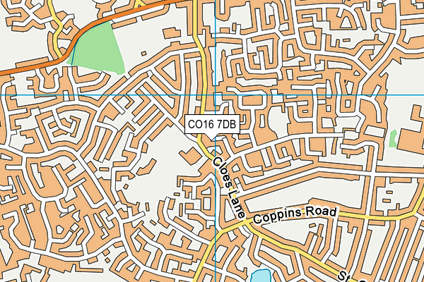 CO16 7DB map - OS VectorMap District (Ordnance Survey)