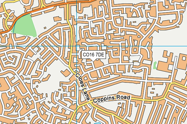 CO16 7DE map - OS VectorMap District (Ordnance Survey)