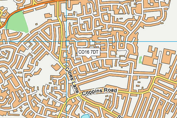 CO16 7DT map - OS VectorMap District (Ordnance Survey)