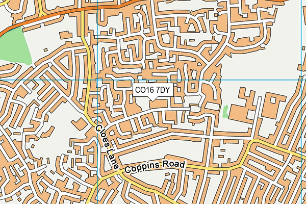 CO16 7DY map - OS VectorMap District (Ordnance Survey)