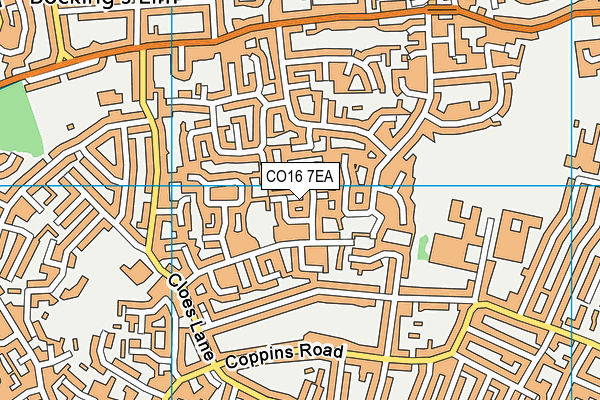 CO16 7EA map - OS VectorMap District (Ordnance Survey)