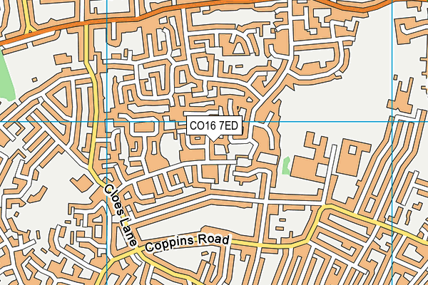 CO16 7ED map - OS VectorMap District (Ordnance Survey)