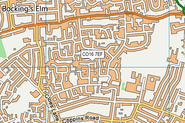 CO16 7EF map - OS VectorMap District (Ordnance Survey)