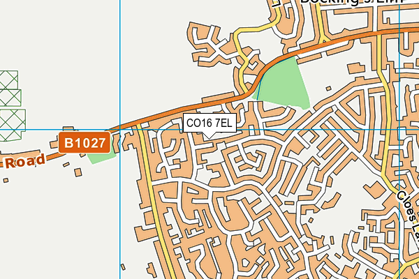 CO16 7EL map - OS VectorMap District (Ordnance Survey)