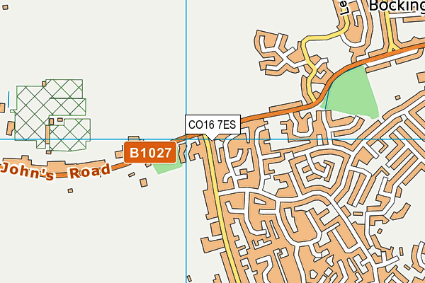 CO16 7ES map - OS VectorMap District (Ordnance Survey)
