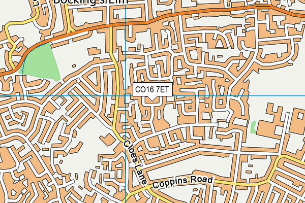 CO16 7ET map - OS VectorMap District (Ordnance Survey)