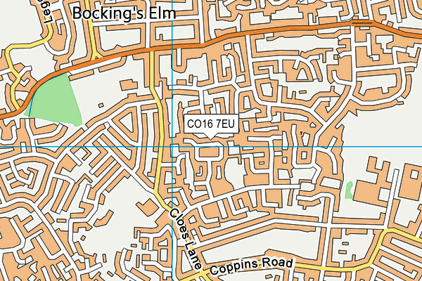 CO16 7EU map - OS VectorMap District (Ordnance Survey)