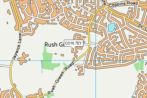 CO16 7EY map - OS VectorMap District (Ordnance Survey)