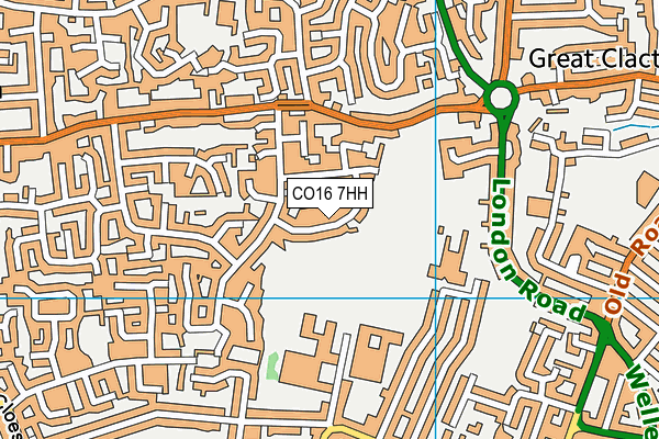 CO16 7HH map - OS VectorMap District (Ordnance Survey)