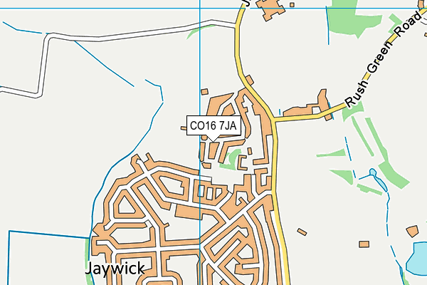 CO16 7JA map - OS VectorMap District (Ordnance Survey)