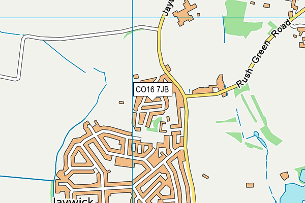 CO16 7JB map - OS VectorMap District (Ordnance Survey)